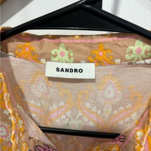 Sandro PARIS -Short Dress With A Mixed Scarf Print - Picture 7 of 15